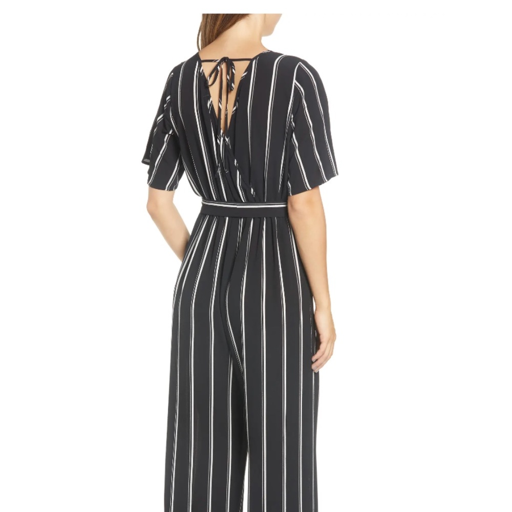 CLOSETCLEANOUT Nordstrom Black Striped Row A Jumpsuit - Picture 3 of 9